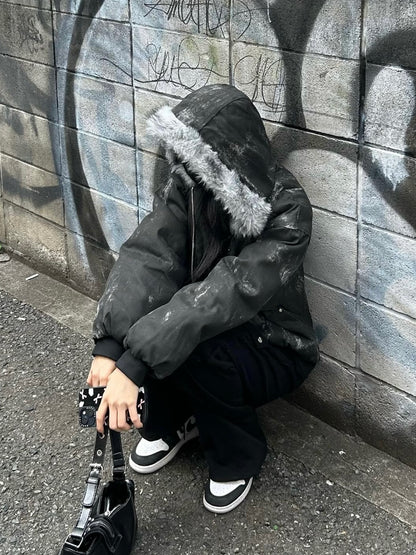 ダーティウォッシュファータッチブルゾン