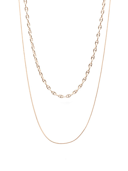 ダブルスネークチェーンネックレス