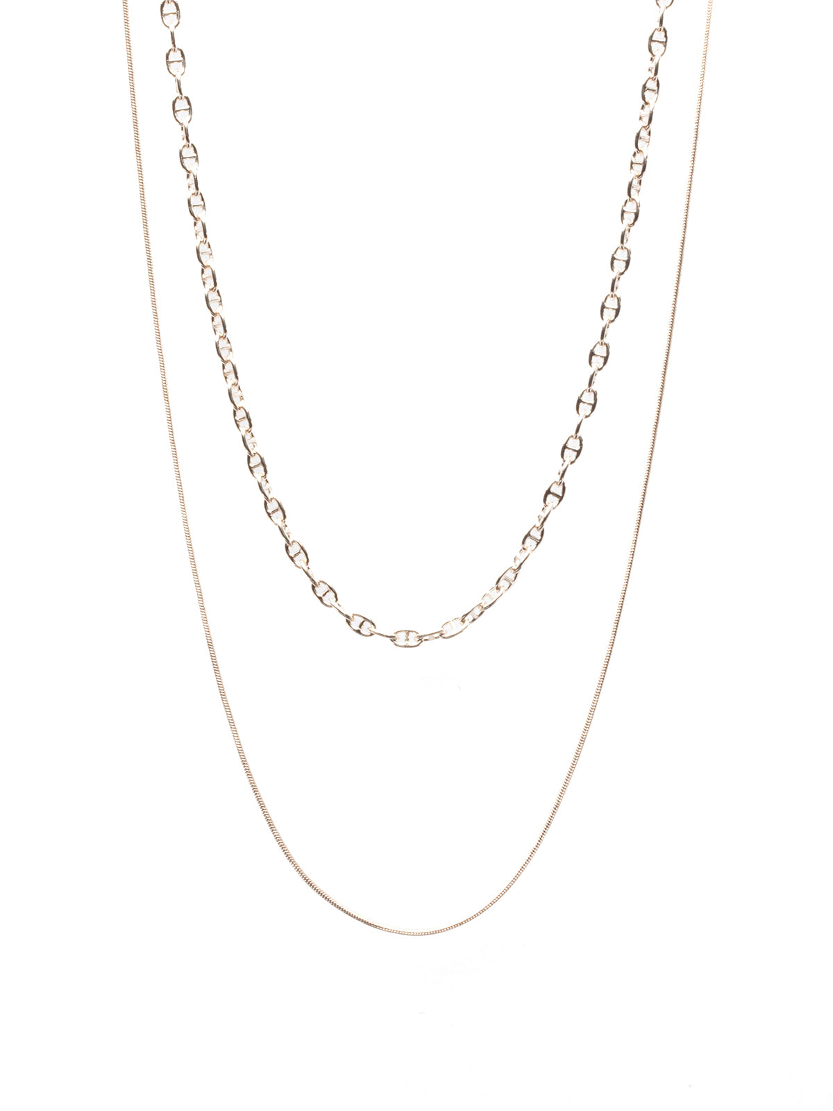 ダブルスネークチェーンネックレス