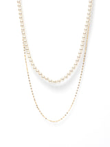 レイヤードパールネックレス - ゴールド