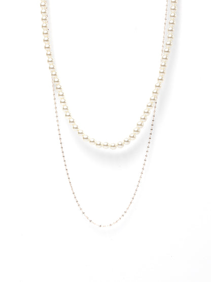 レイヤードパールネックレス