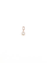 シンプルパールチャーム - ローズシルバー