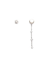 2wayスターラインマグネットピアス - シルバー