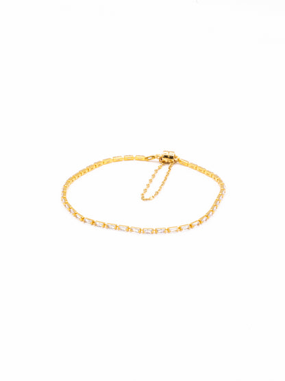 Square Cubic Tennis Bracelet