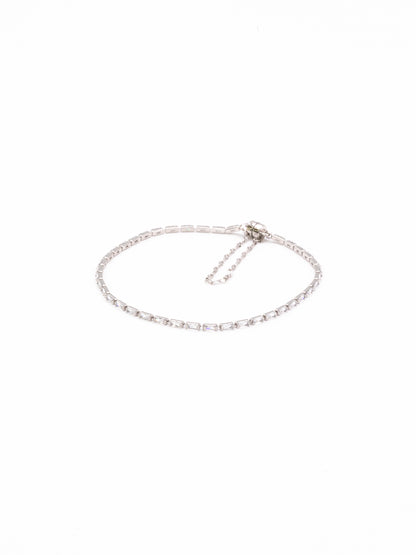 Square Cubic Tennis Bracelet