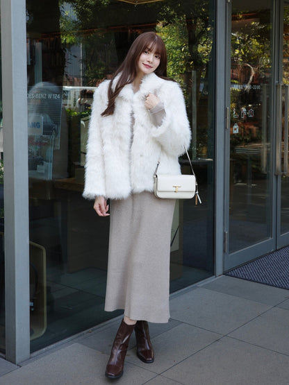 ラインストーンホックファータッチコート