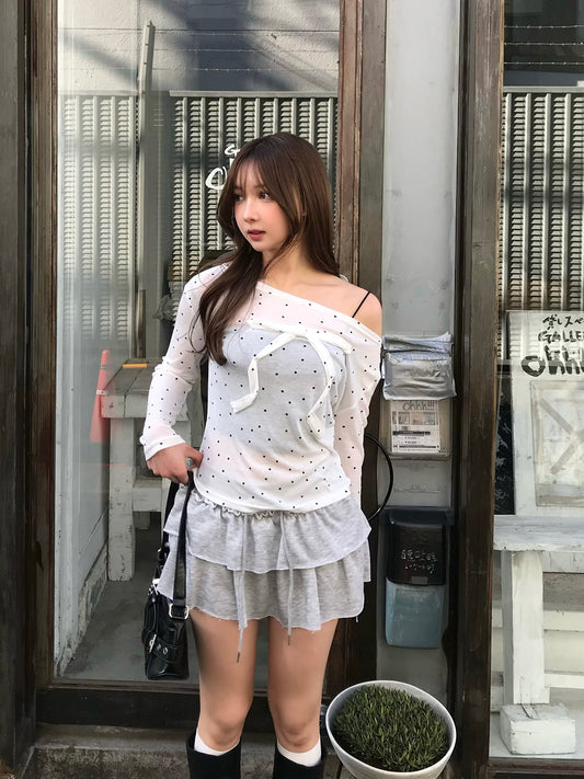 层叠荷叶边卫衣裙