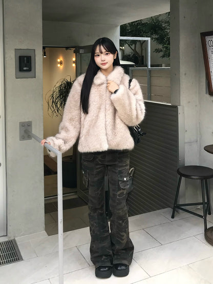 カモフラージュフレアデニムパンツ