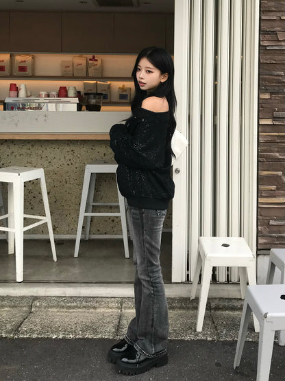 スタッズグリッタースウェット