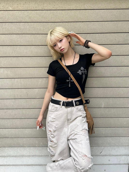 クロスミニTシャツ