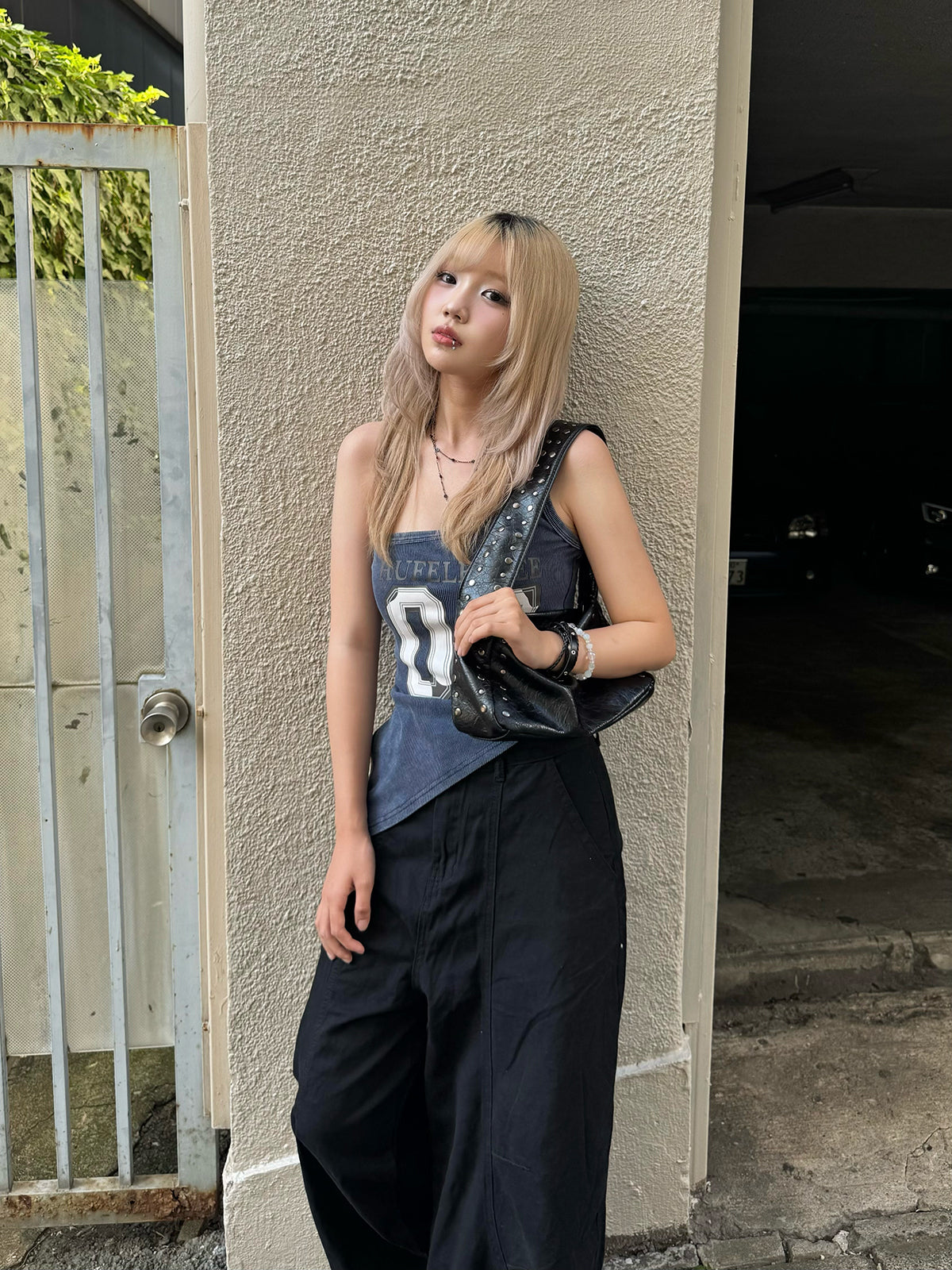 ナンバリングアシメタンクトップ