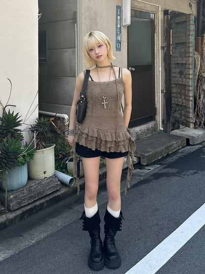 サーマルフリルキャミソールチュニック