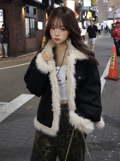 レオパードワイドストレートデニムパンツ