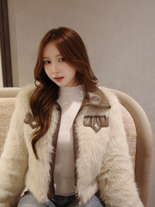 ファータッチレザーカラーコート