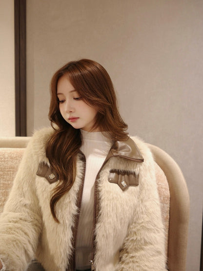 ファータッチレザーカラーコート