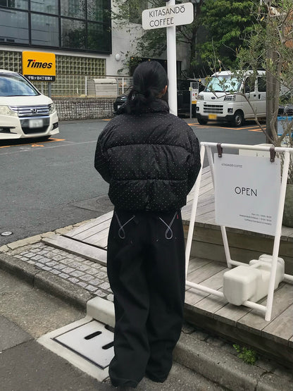 ラインストーンパデッドブルゾン