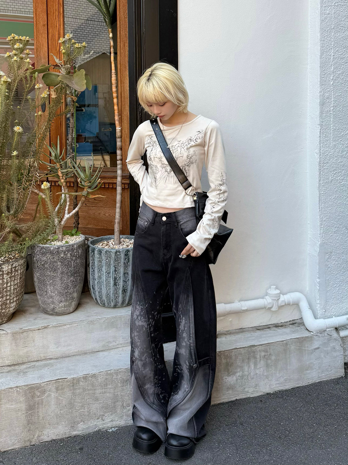Painting Wash Denim Pants