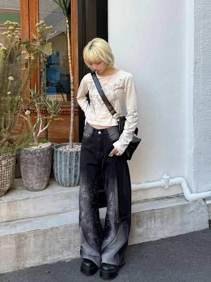 Painting Wash Denim Pants