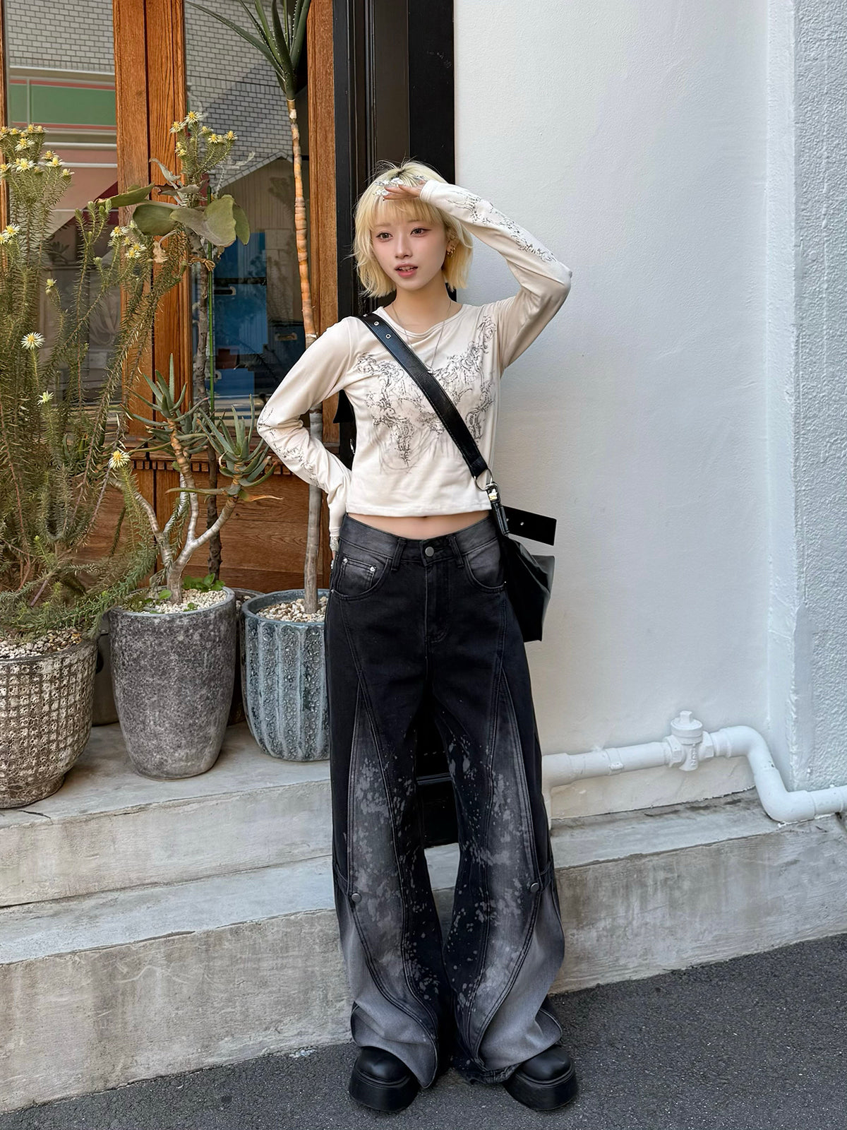 Painting Wash Denim Pants