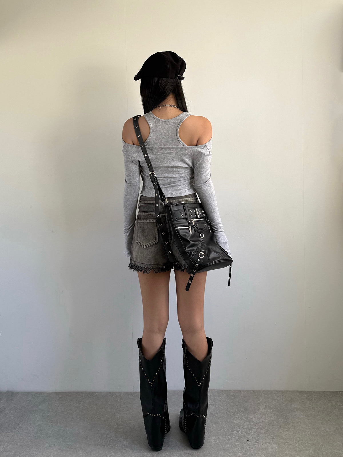 Distressed Denim Shorts
