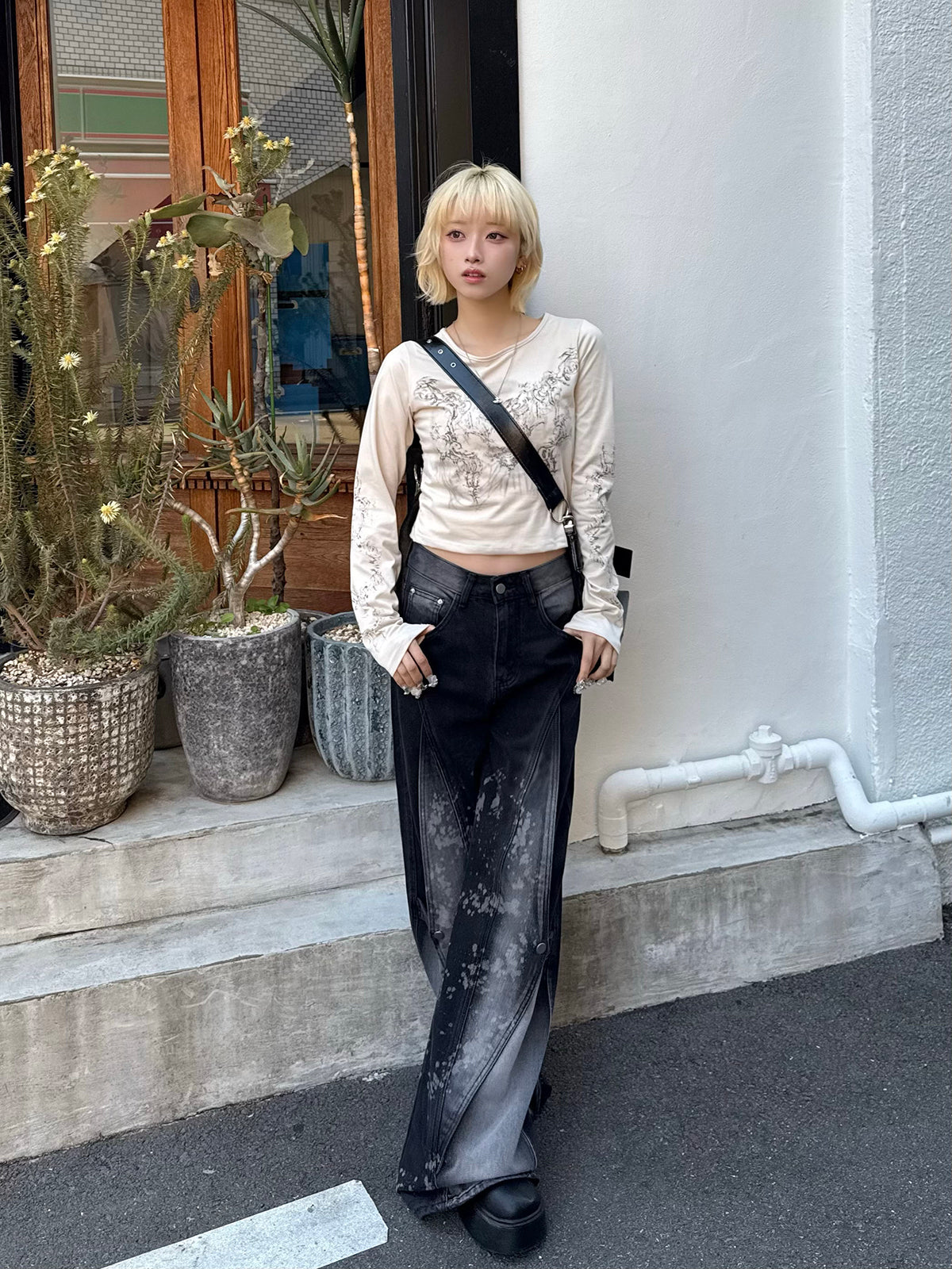 Painting Wash Denim Pants