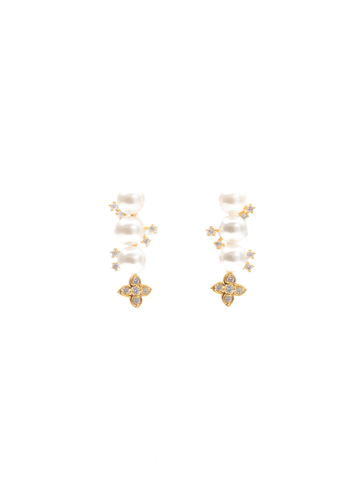 PEARL FLOWER EARRINGS