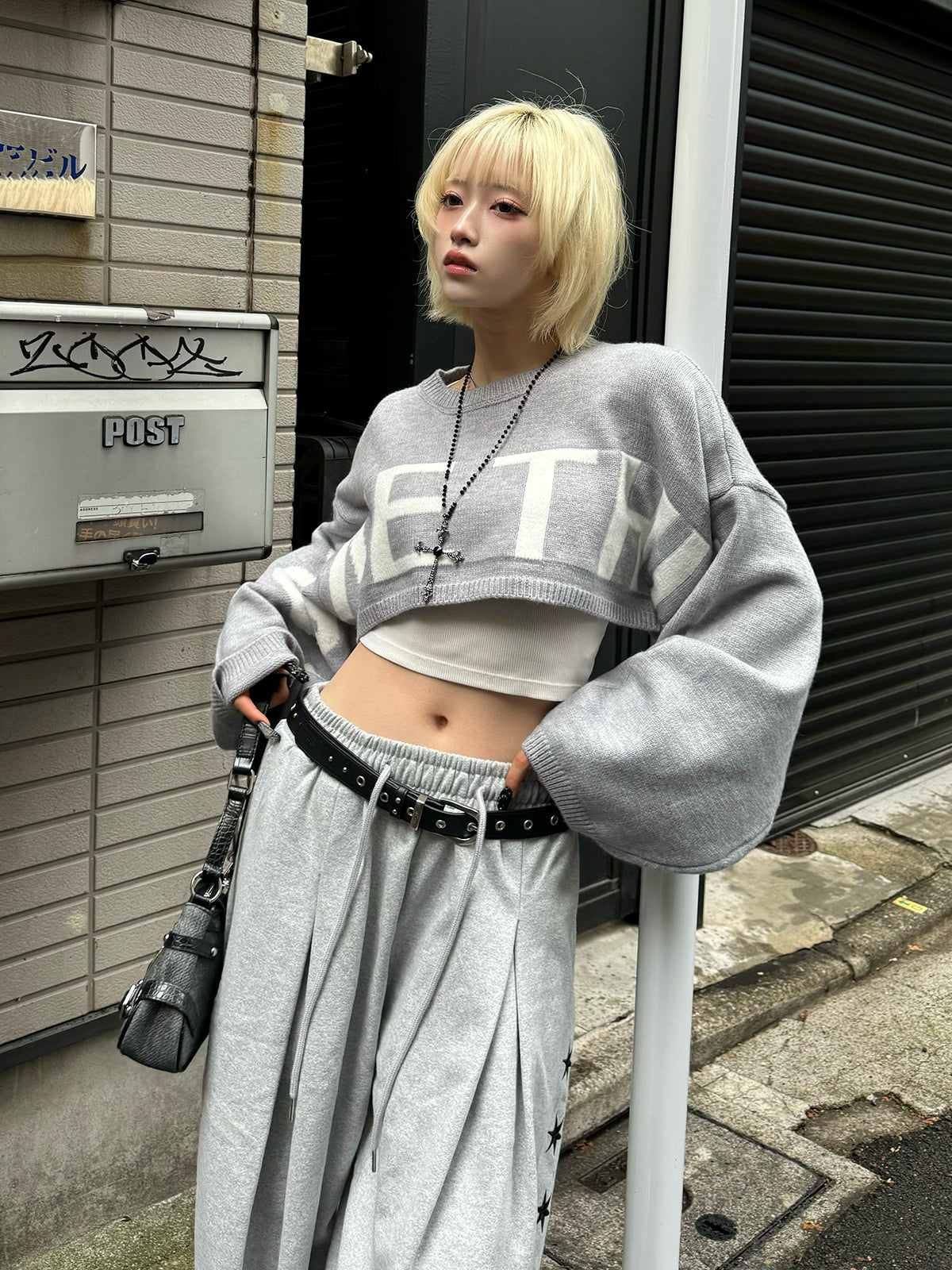 ビッグロゴショートニット