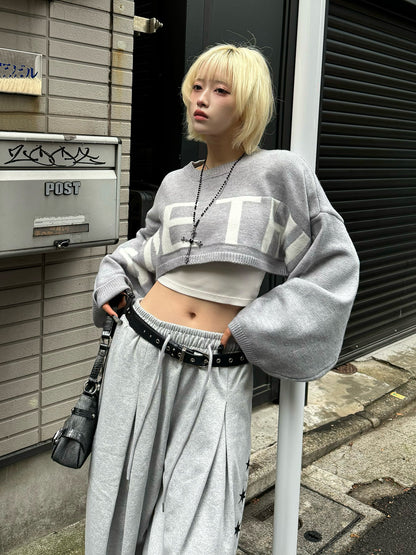 ビッグロゴショートニット