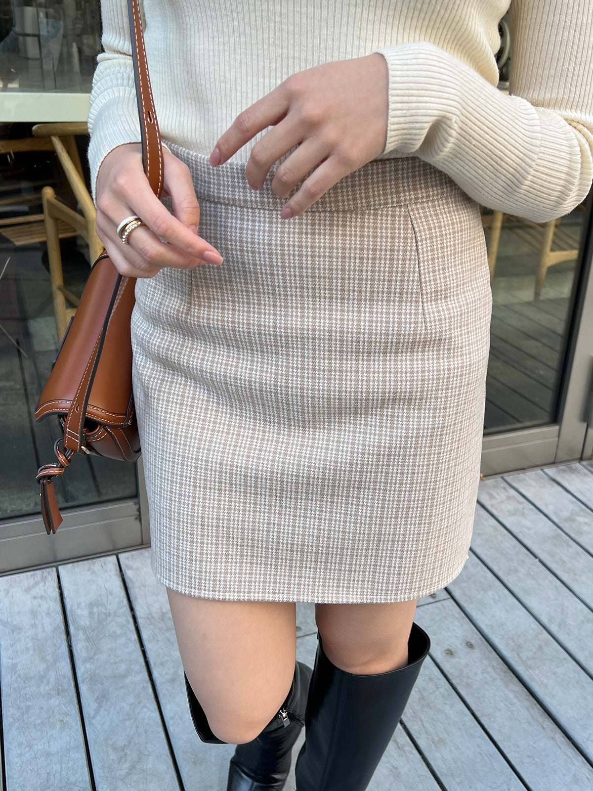 Retro Check Mini Skirt