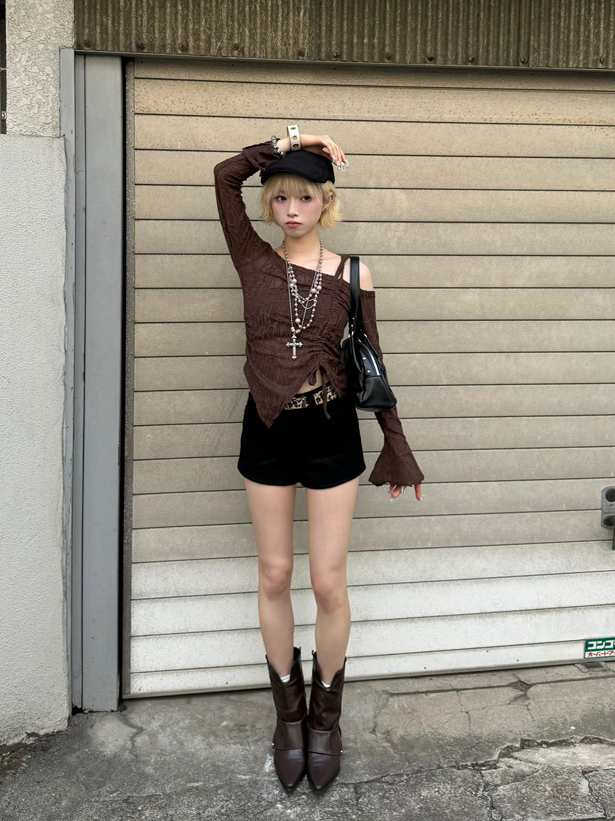 レオパードベルトセットショートパンツ