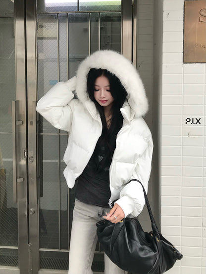 ダブルジップファータッチパデッドブルゾン