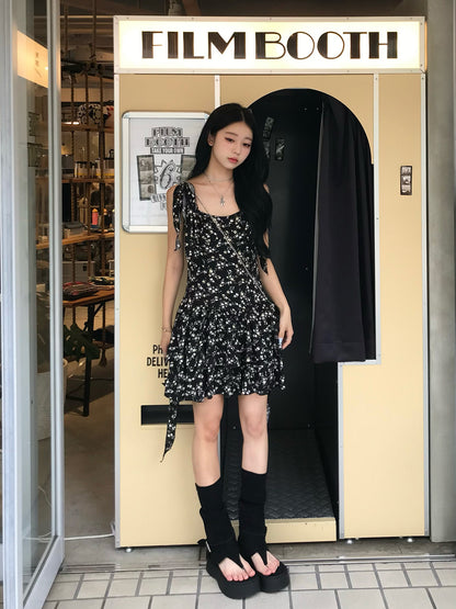 スエードライクトングブーツサンダル