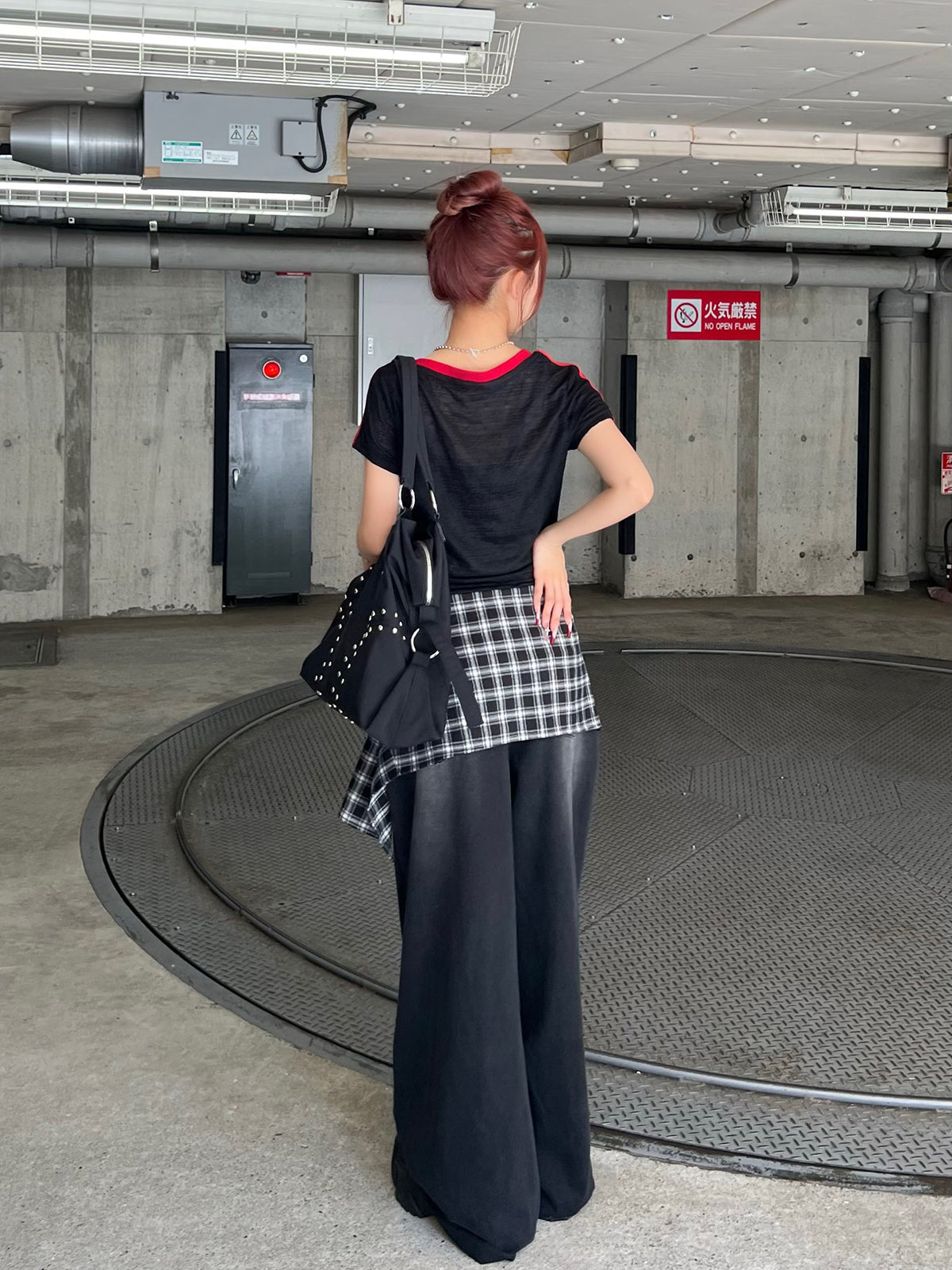 シャツラップデニムパンツ