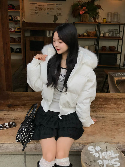 ダブルジップファータッチパデッドブルゾン