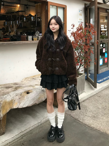 レースフリルティアードミニスカート　