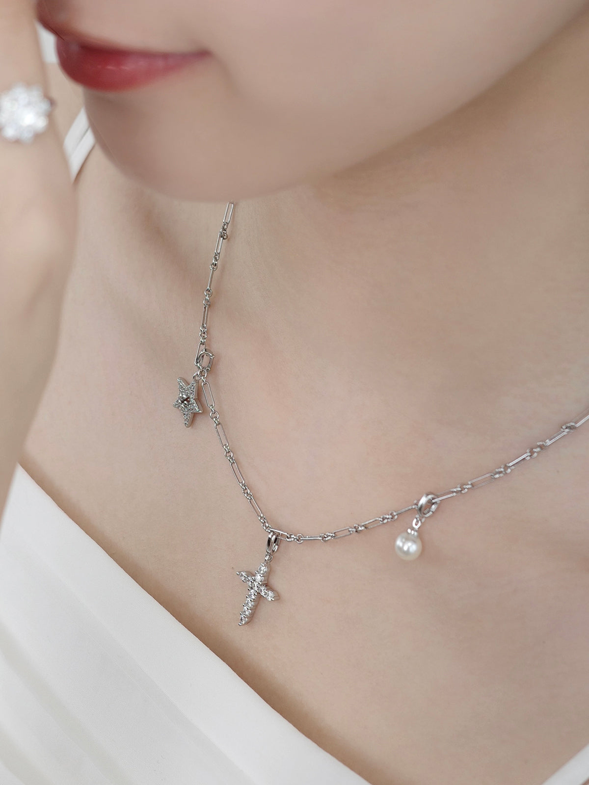 シンプルパールチャーム