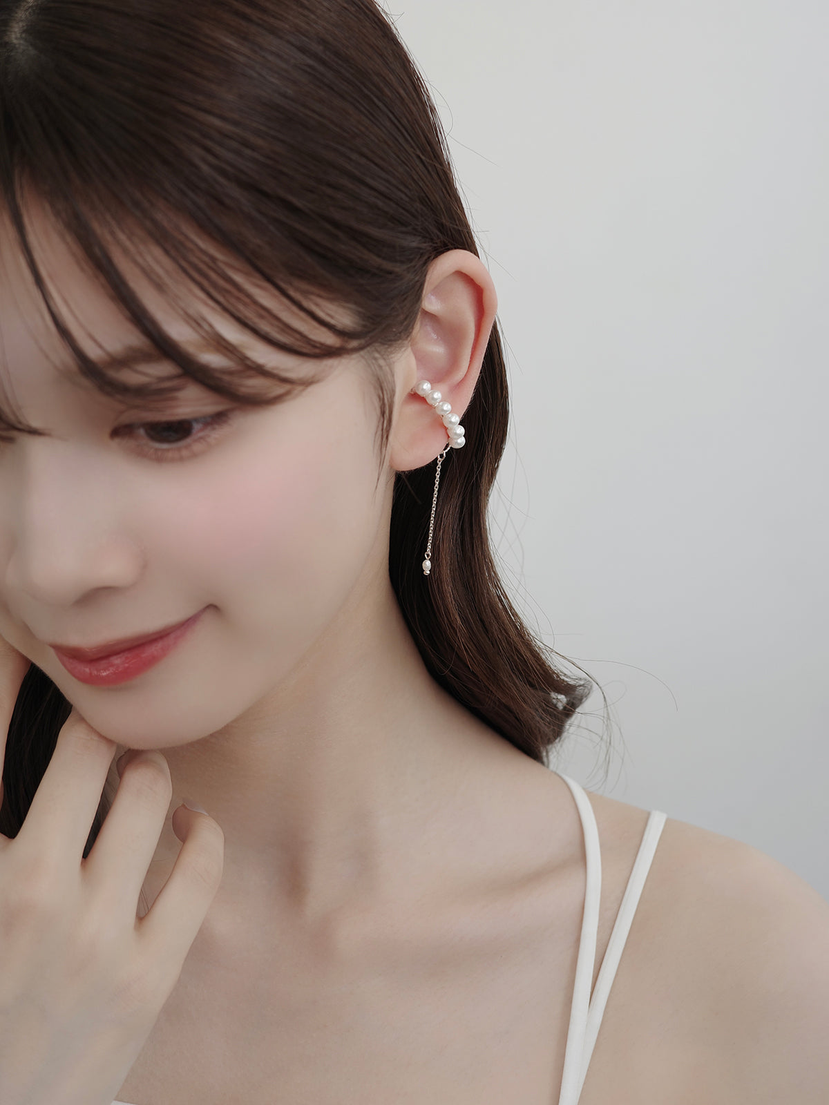 パールラインカーブイヤーカフ