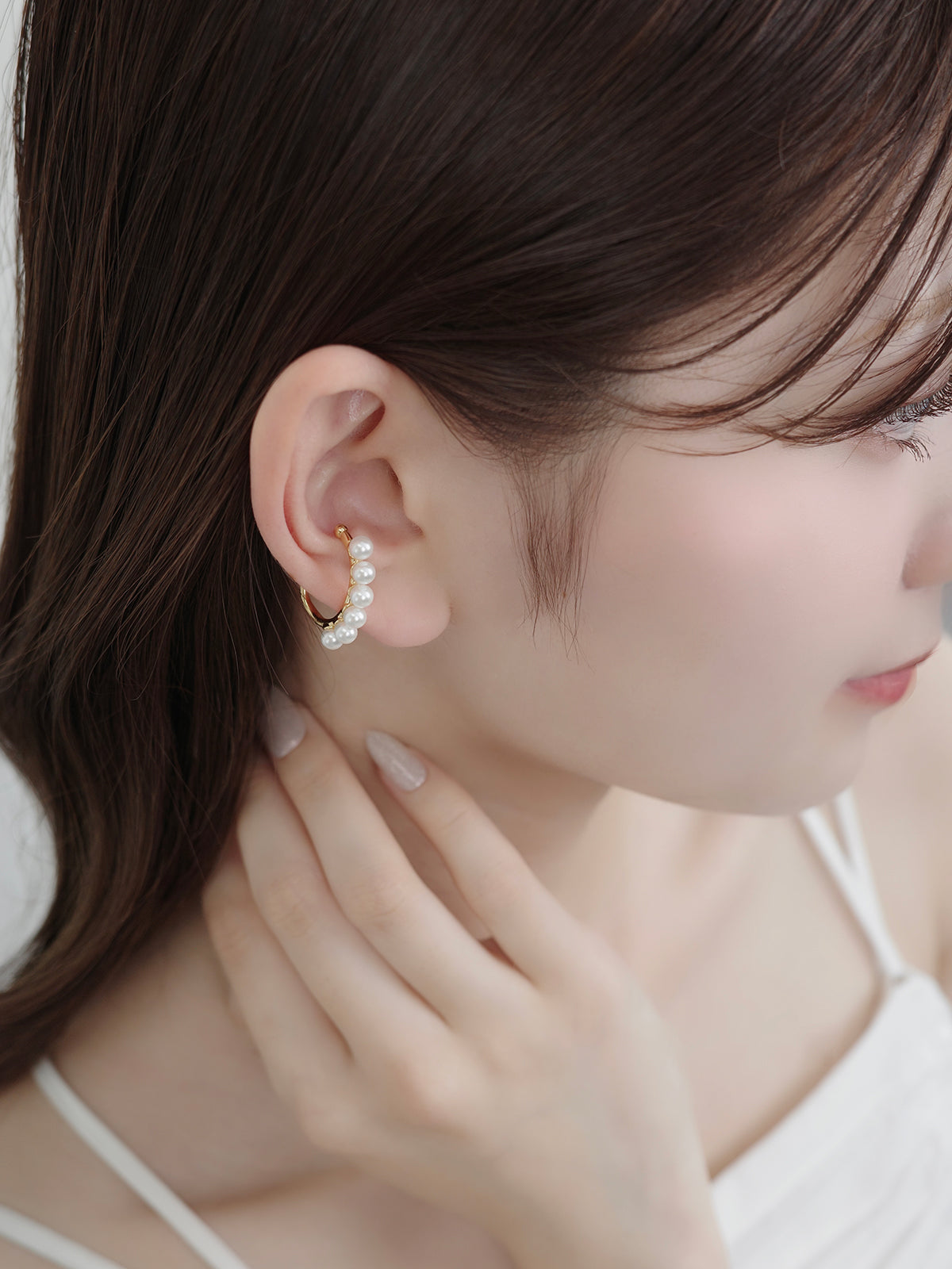 パールラインカーブイヤーカフ