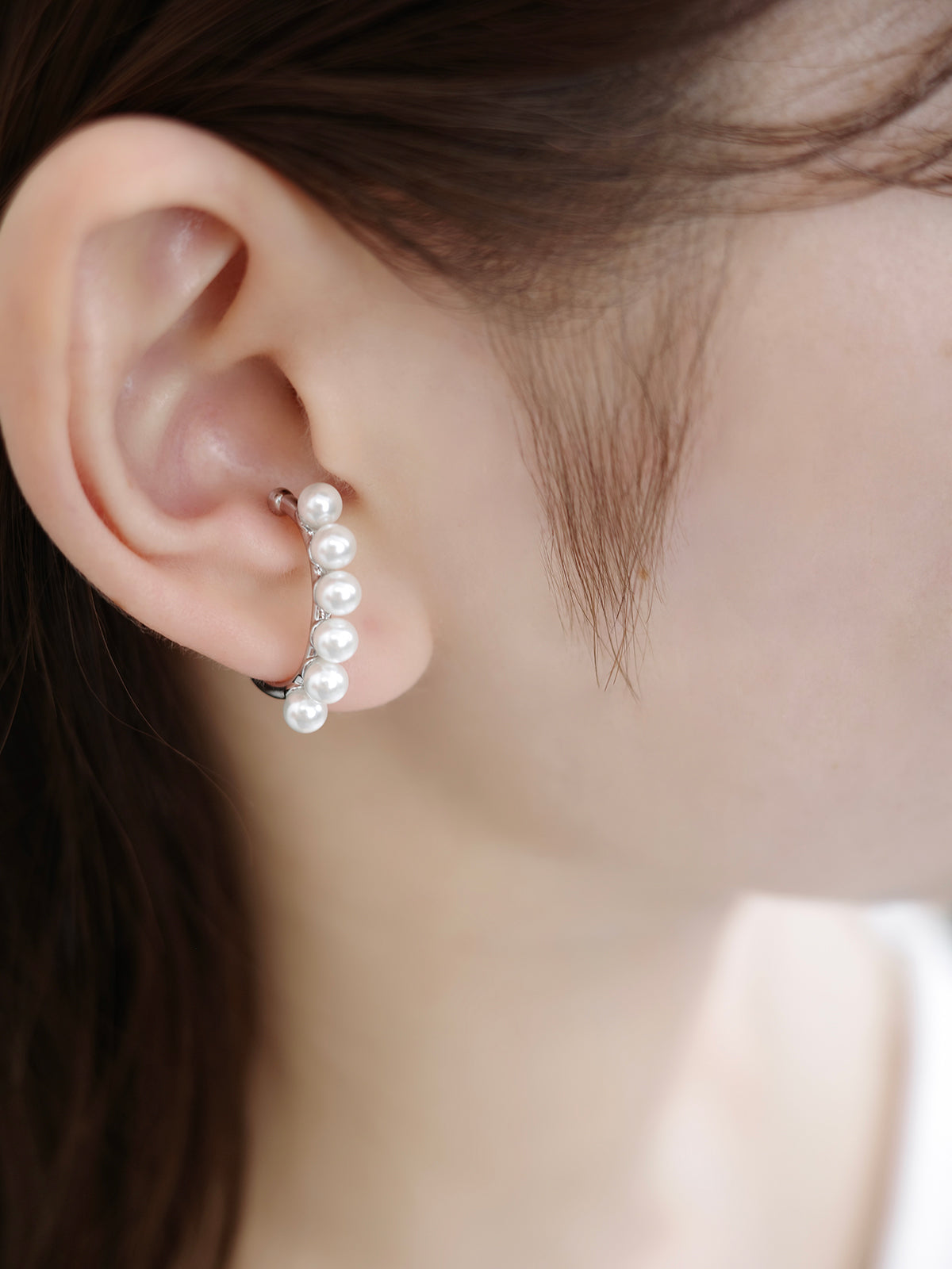 パールラインカーブイヤーカフ