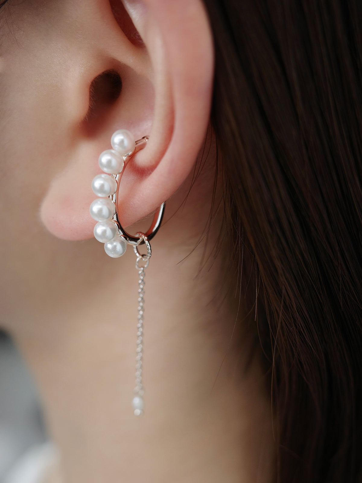 パールラインカーブイヤーカフ