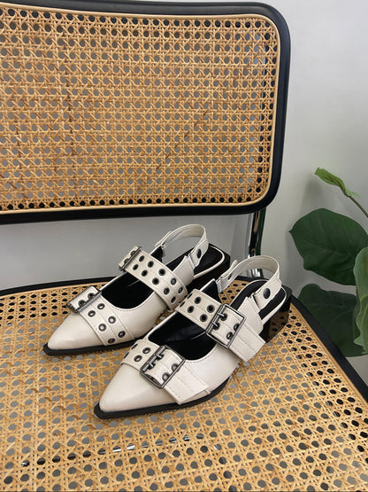4/17★Photo Double Buckle Strap Pumps