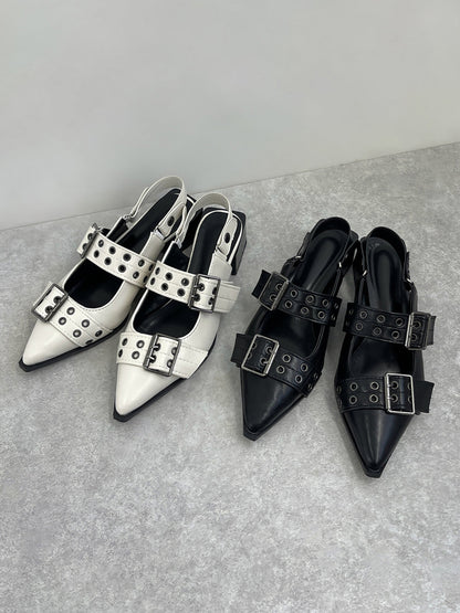 4/17★Photo Double Buckle Strap Pumps