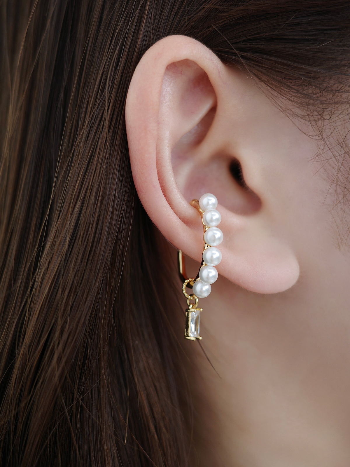 パールラインカーブイヤーカフ