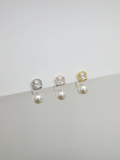 2wayツイストビジューマグネットピアス