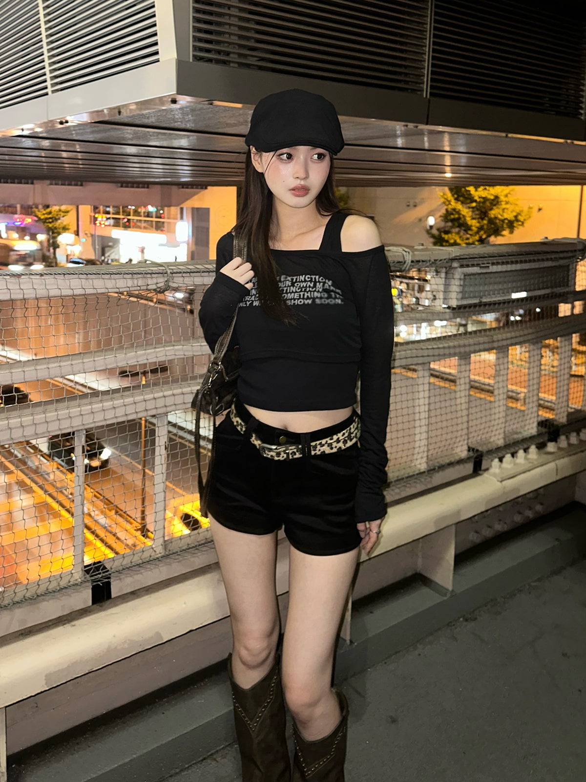 レオパードベルトセットショートパンツ