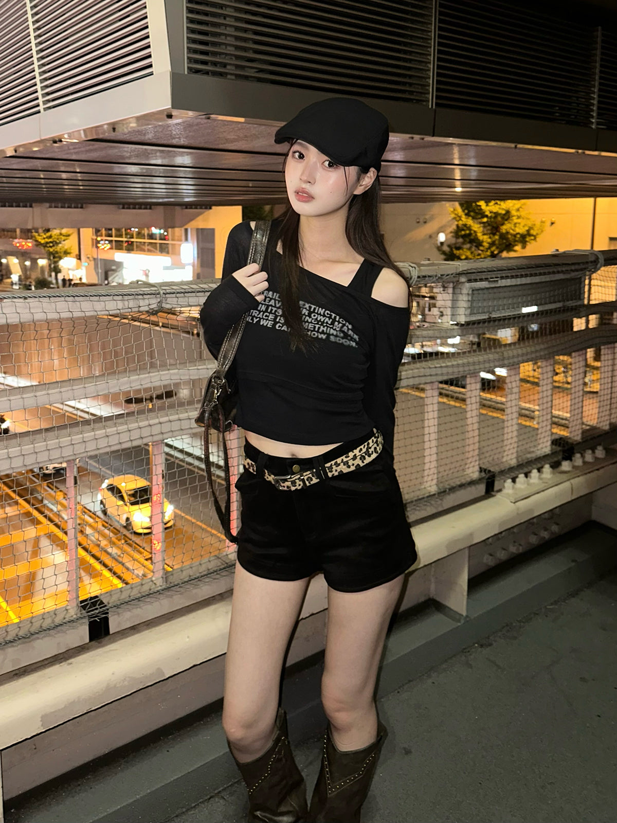 レオパードベルトセットショートパンツ