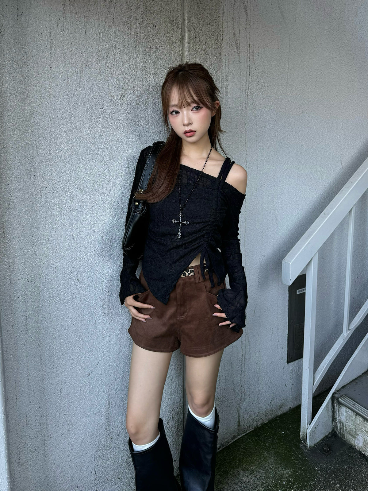 レオパードベルトセットショートパンツ