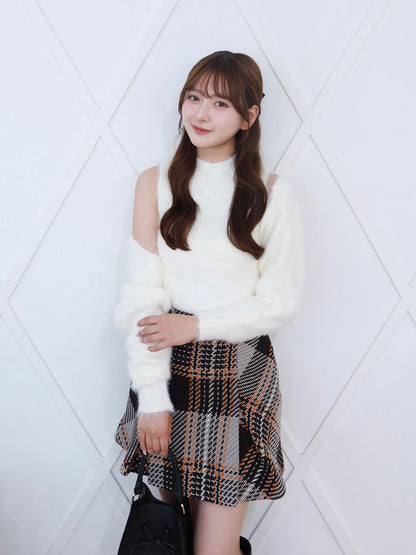 シャギーニットボレロセット