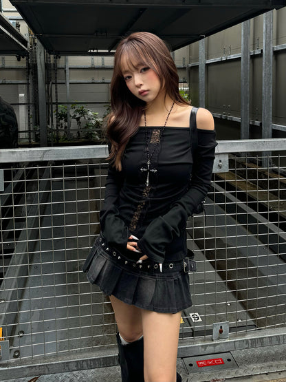 レースラインカットソー