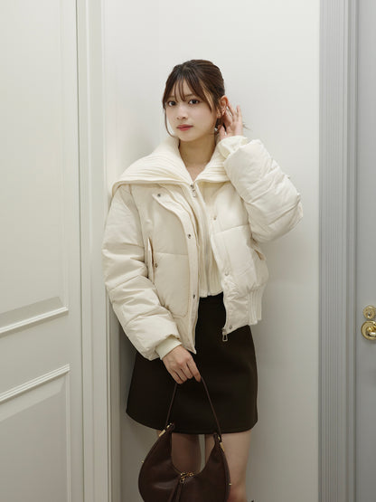 ドッキングニットパデッドショートブルゾン